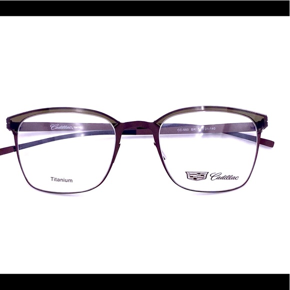 Titanium Eyeglasses Lightweight & Durable BrownW/ Black Accent 51-21 - Picture 2 of 8